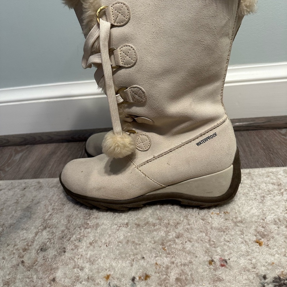 Sporto white leather weatherproof boots - Picture 3 of 14